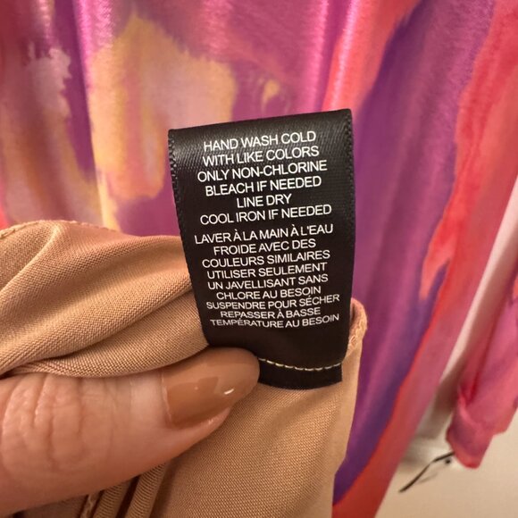 Shailene Foil Long Sleeve Dress In Painted Orchid - Size XL - NWT - Picture 9 of 9